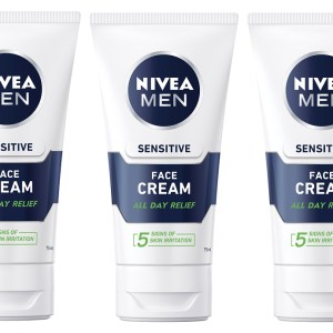 Nivea Men – Moisturiser / Face Cream – Sensitive (3 x 75ml) Nivea Men – Moisturiser / Face Cream – Sensitive (3 x 75ml)