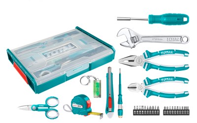 Total Tools 29 Piece Household Tool Set – Stackable Box Total Tools 29 Piece Household Tool Set – Stackable Box