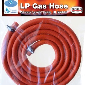 Watex Gas Hose with Clamps – 2m Watex Gas Hose with Clamps – 2m