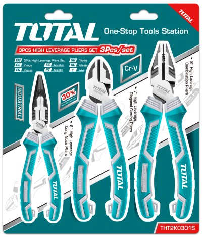 Total Tools 3 Piece Plier Set – High Leverage Total Tools 3 Piece Plier Set – High Leverage