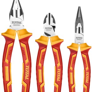 Total Tools 3 Piece Plier Set Electrical/Insulated Total Tools 3 Piece Plier Set Electrical/Insulated