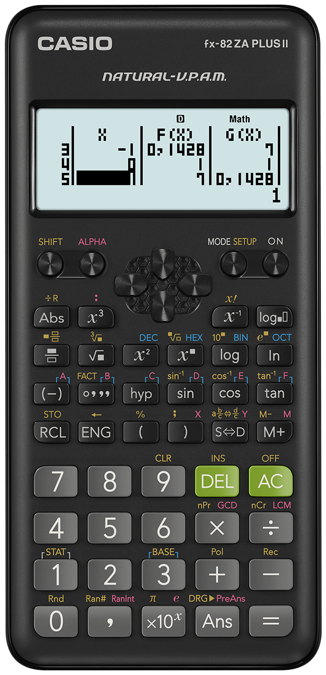 Casio FX-82ZA Plus II Scientific Calculator – Black Casio FX-82ZA Plus II Scientific Calculator – Black