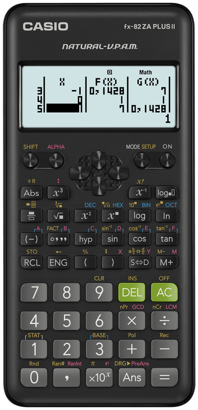 Casio FX-82ZA Plus II Scientific Calculator – Black Casio FX-82ZA Plus II Scientific Calculator – Black