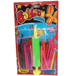 Balloons with Air Pump – Twist And Shape Balloon Magic (Green Pump) Balloons with Air Pump – Twist And Shape Balloon Magic (Green Pump)