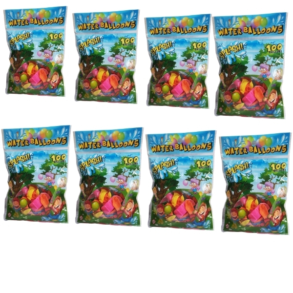 Water Balloons – Bulk Pack of 8 (Totalling 800 Balloons and 8 Hoze Nozzles) Water Balloons – Bulk Pack of 8 (Totalling 800 Balloons and 8 Hoze Nozzles)