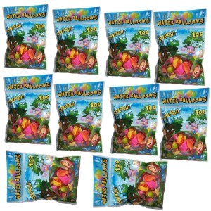 Water Balloons -Bulk Pack of 10 (Totalling 1000 Balloons & 10 Hoze Nozzles) Water Balloons -Bulk Pack of 10 (Totalling 1000 Balloons & 10 Hoze Nozzles)