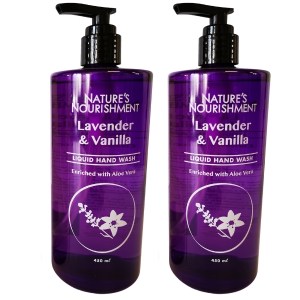 Nature’s Nourishment-Lavender & Vanilla Liquid Hand Wash 450ml Pack Of 2 Nature’s Nourishment-Lavender & Vanilla Liquid Hand Wash 450ml Pack Of 2