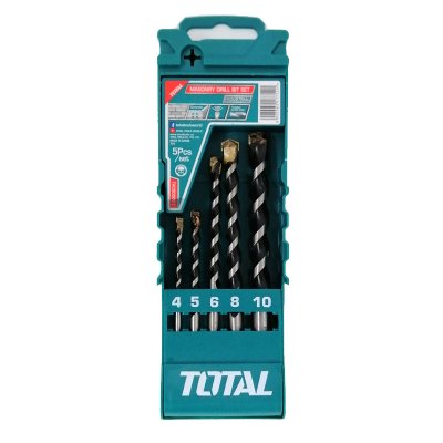 Total Tools 5Pcs Masonry Drill Bits (2 Sets) Total Tools 5Pcs Masonry Drill Bits (2 Sets)