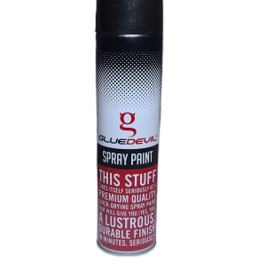 Glue Devil Spray Paint – gloss black Glue Devil Spray Paint – gloss black