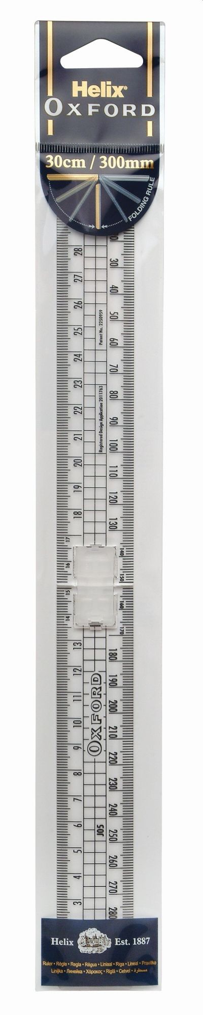 Helix Oxford Folding Ruler 30cm – Clear Helix Oxford Folding Ruler 30cm – Clear