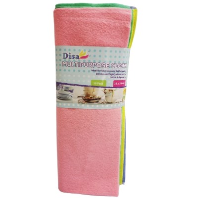 Disa – Multipurpose Cloth – Assorted Colours (Pack of 10) Disa – Multipurpose Cloth – Assorted Colours (Pack of 10)