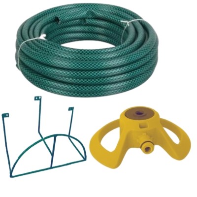 MTS – Hose Pipe (20mmx30m) Sprinkler And A Metal Hose Hanger Combo MTS – Hose Pipe (20mmx30m) Sprinkler And A Metal Hose Hanger Combo