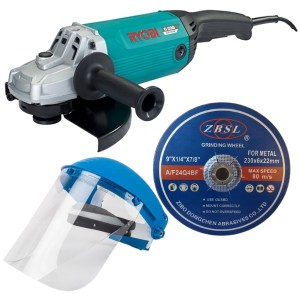 Ryobi Angle Grinder, Full Face Safety Shield & 230mm Grinding Disc Combo Ryobi Angle Grinder, Full Face Safety Shield & 230mm Grinding Disc Combo
