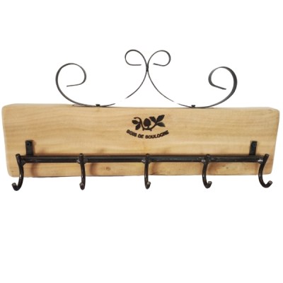 Trudeau – Wall-Mounted 5-Hook Wooden Key Rack Trudeau – Wall-Mounted 5-Hook Wooden Key Rack