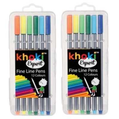 Khoki – Bulk Pack Of 2 Expert Fine Line Pens – (12 Colours x 2) Khoki – Bulk Pack Of 2 Expert Fine Line Pens – (12 Colours x 2)