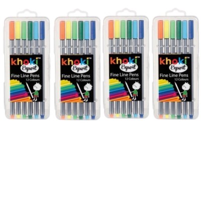 Khoki – Bulk Pack Of 4 Expert Fine Line Pens – (12 Colours x 4) Khoki – Bulk Pack Of 4 Expert Fine Line Pens – (12 Colours x 4)