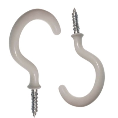 SourceDirect – White Cup Hooks – (50mm x 2) SourceDirect – White Cup Hooks – (50mm x 2)