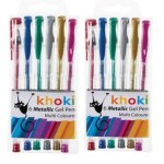 Khoki – Bulk Pack Of 2 Novelty Metallic Gel Pens -Assorted Colours (12 Pcs) Khoki – Bulk Pack Of 2 Novelty Metallic Gel Pens -Assorted Colours (12 Pcs)