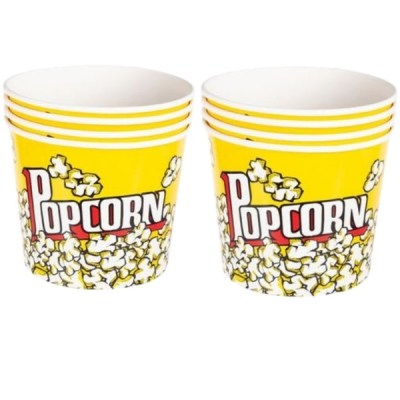 SourceDirect – Paper Popcorn Buckets – Yellow (2L) – Bulk Pack of 8 SourceDirect – Paper Popcorn Buckets – Yellow (2L) – Bulk Pack of 8