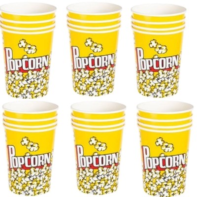 SourceDirect – Paper Popcorn Buckets – Yellow (945ml) – Bulk Pack of 24 SourceDirect – Paper Popcorn Buckets – Yellow (945ml) – Bulk Pack of 24