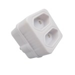 Plug Adaptor: 2 way 2 X 5A 2 pin / Euro Adaptor (E 597) Plug Adaptor: 2 way 2 X 5A 2 pin / Euro Adaptor (E 597)