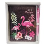 Notebook / Diary with Lock and Pen (13.5cm x 18cm) – Flamingo Notebook / Diary with Lock and Pen (13.5cm x 18cm) – Flamingo