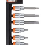 Groz 6 Piece Spline Bit Socket Set- 1/2 Inch Dr. Groz 6 Piece Spline Bit Socket Set- 1/2 Inch Dr.