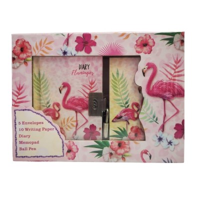 Stationery Set (17cm x 13cm) – Flamingo Stationery Set (17cm x 13cm) – Flamingo