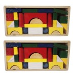 Fine Motor Skills Building Blocks Set in Wooden Box (Bulk Pack of 2) -Small Fine Motor Skills Building Blocks Set in Wooden Box (Bulk Pack of 2) -Small