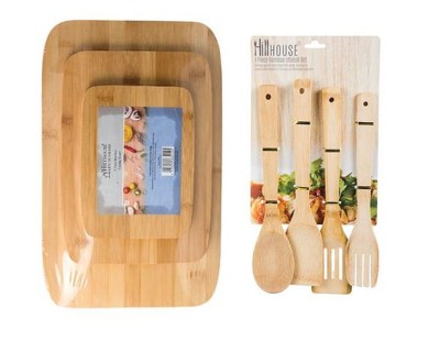 7 Piece Bamboo Cutting Board & Utensil Set Combo 7 Piece Bamboo Cutting Board & Utensil Set Combo