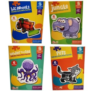 4 Puzzle Box Sets – Jungle, Big Wheels, Pets and Under the Sea (6 in a Box) 4 Puzzle Box Sets – Jungle, Big Wheels, Pets and Under the Sea (6 in a Box)