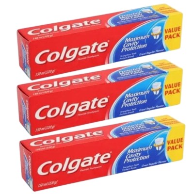 Colgate – Maximum Cavity Protection Toothpaste – Regular (3 x 150ml) Colgate – Maximum Cavity Protection Toothpaste – Regular (3 x 150ml)