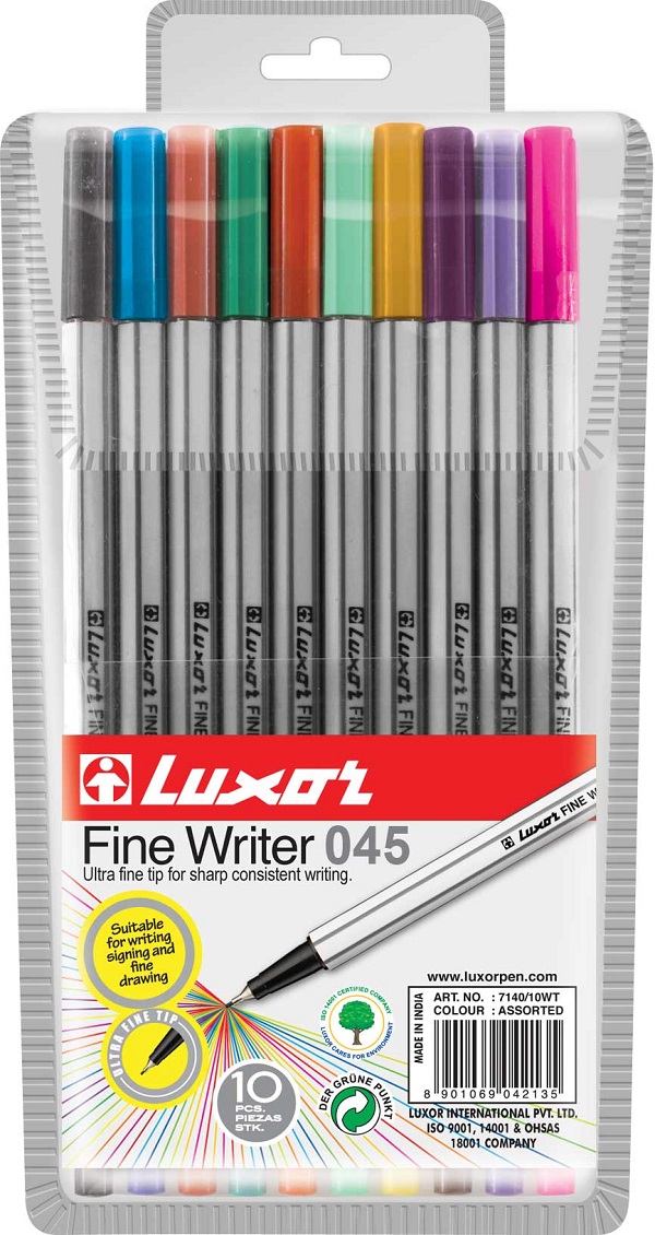 Luxor Fine Writer 10Pcs. Wallet 0.45mm (7120/10WT) Luxor Fine Writer 10Pcs. Wallet 0.45mm (7120/10WT)