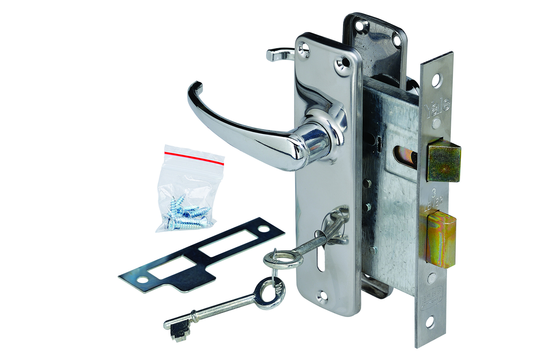 Yale Essential 3 Lever Lockset Blister Yale Essential 3 Lever Lockset Blister