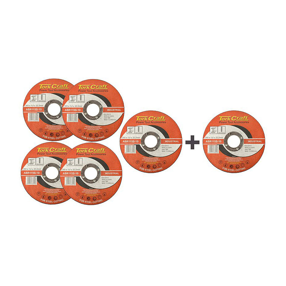 5 + 1 Free Cutting Disc Steel 115 X 1.0 X 22.2Mm 5 + 1 Free Cutting Disc Steel 115 X 1.0 X 22.2Mm