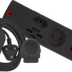 Electricmate – Schuko & Euromate Adaptor / Colour Combo Pack – Black Electricmate – Schuko & Euromate Adaptor / Colour Combo Pack – Black