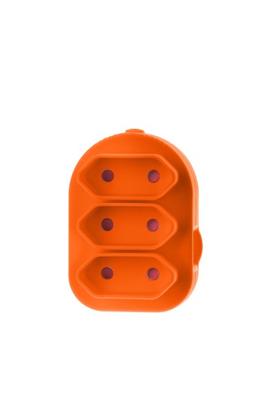 Electricmate Triple Euromate Adaptor Loose Orange Electricmate Triple Euromate Adaptor Loose Orange