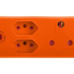 Electricmate 1 x 16amp + 2 x 3 Pin Euro Adaptor Loose Orange Electricmate 1 x 16amp + 2 x 3 Pin Euro Adaptor Loose Orange