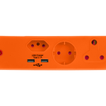 Electricmate 1 x 16 + 1 x 5 Amp + 1 x Shucko + 2.1 Amp USB Adaptor Loose Orange Electricmate 1 x 16 + 1 x 5 Amp + 1 x Shucko + 2.1 Amp USB Adaptor Loose Orange