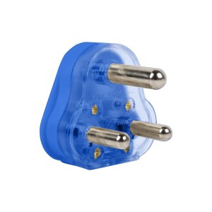 Electricmate 16 Amp Hollow Pin Plug Top Loose Blue Electricmate 16 Amp Hollow Pin Plug Top Loose Blue