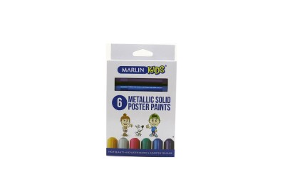 Marlin Kids Metallic solid poster paint 10g 6 colours Marlin Kids Metallic solid poster paint 10g 6 colours