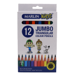 Marlin Kids Tri Jumbo Triangular Colour Pencils 12’s Marlin Kids Tri Jumbo Triangular Colour Pencils 12’s