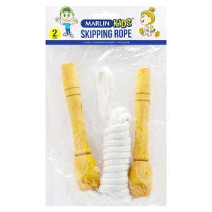 Marlin Kids Skipping Rope 2mtrs with wooden handles Marlin Kids Skipping Rope 2mtrs with wooden handles