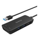 Orico 3 Port USB3.0 Hub With TF and SD Card Reader – Black Orico 3 Port USB3.0 Hub With TF and SD Card Reader – Black