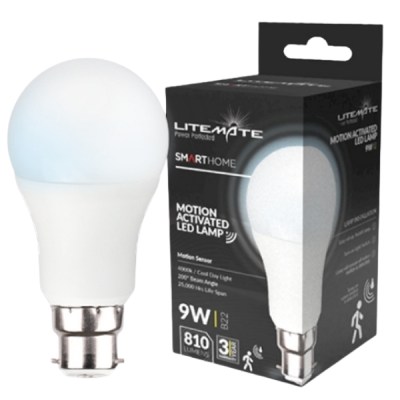 LITEMATE- Motion Sensor Light Bulb – (9W) LITEMATE- Motion Sensor Light Bulb – (9W)
