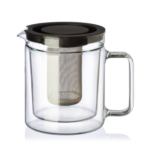 Simax Double Walled Teapot With Strainer Simax Double Walled Teapot With Strainer