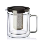 Simax Double Walled Teapot With Strainer Simax Double Walled Teapot With Strainer