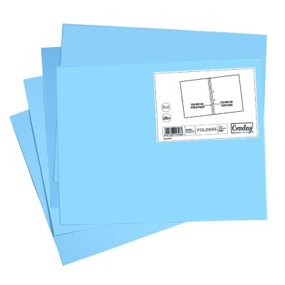 CROXLEY Blue Tokai cut flush folders 348 x 228 220GSM CROXLEY Blue Tokai cut flush folders 348 x 228 220GSM
