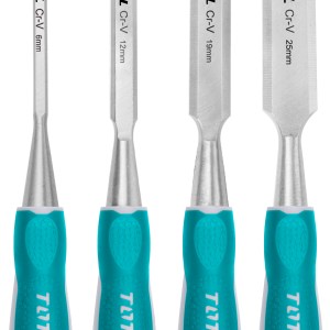 Total Tools 4 Piece Industrial Wood Chisel Set Total Tools 4 Piece Industrial Wood Chisel Set