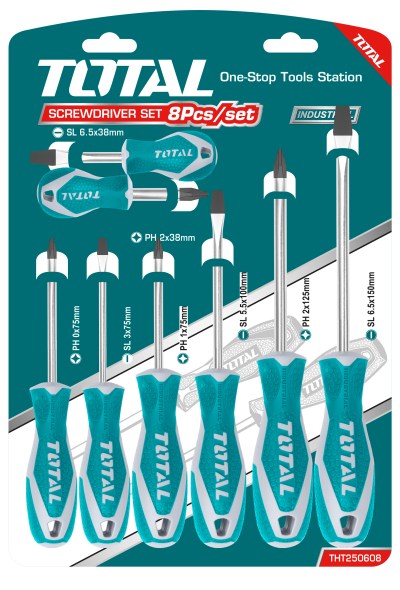 Total Tools 8 Pcs screwdriver set Total Tools 8 Pcs screwdriver set